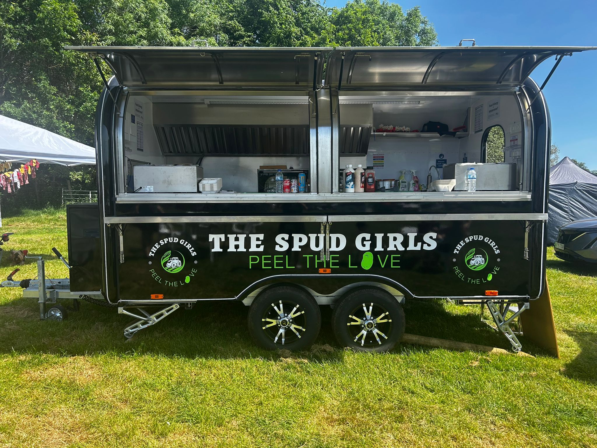 The Spud Girls trailer open at event